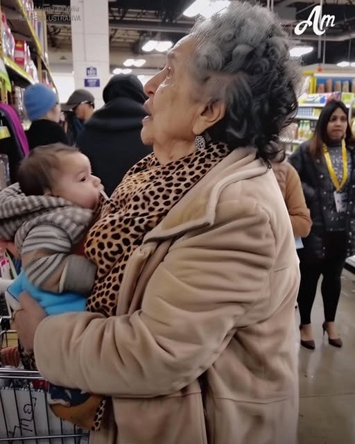 La gente en la fila del supermercado quería echarme cuando mi nieta empezó a llorar – Pero un desconocido intervino de repente