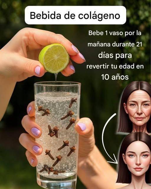 Bebida de colágeno de clavo y limón: Piel radiante y sin arrugas