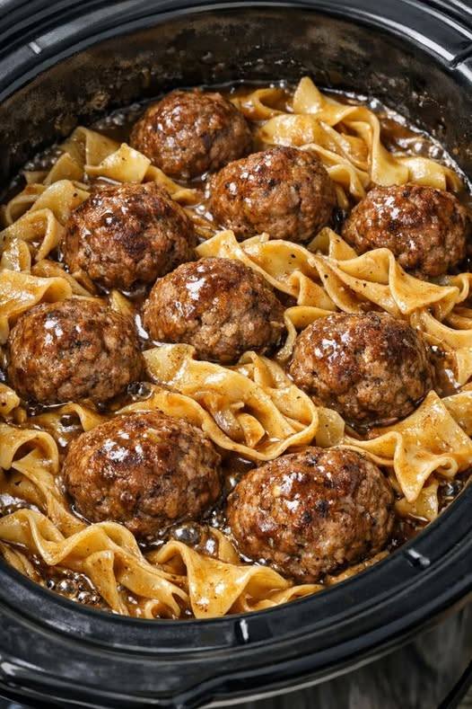 Amish Meatball Noodles