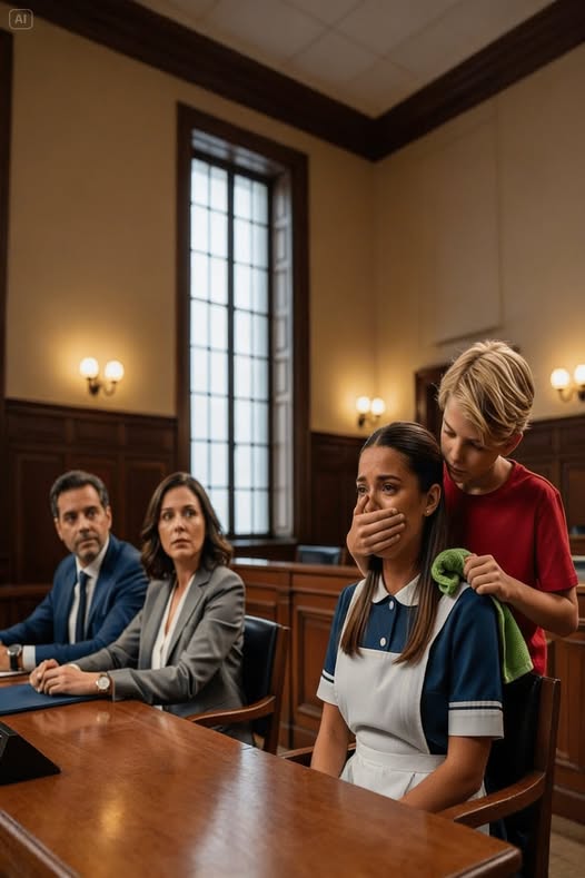 Empleada Doméstica Acusada Por Un Millonario Fue Al Tribunal Sin Abogado —Hasta Que Su Hijo Confesó…