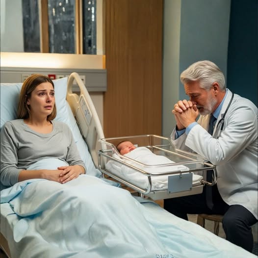 Ella acudió al hospital para dar a luz, pero el médico rompió a llorar al ver al bebé.