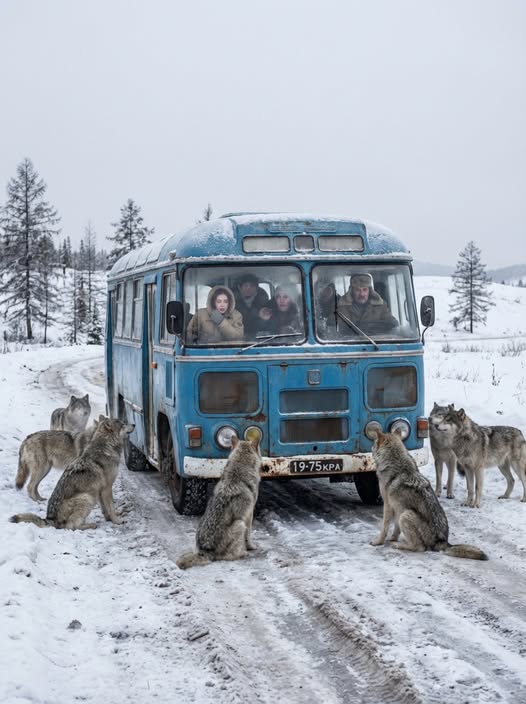 Una manada de lobos rodeó el autobús, pero los depredadores no atacaban: los pasajeros observaban con horror los movimientos de los animales, pero lo que sucedió después dejó a todos en shock
