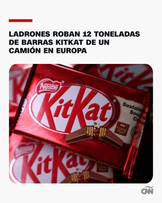 Ladrones roban 12 toneladas de barras KitKat de un camión en Europa