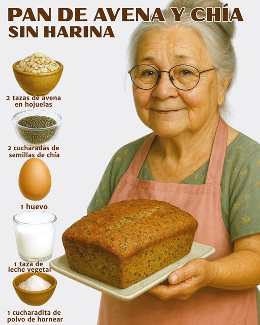 Pan de Avena y Chía (SIN HARINA)👩‍🍳