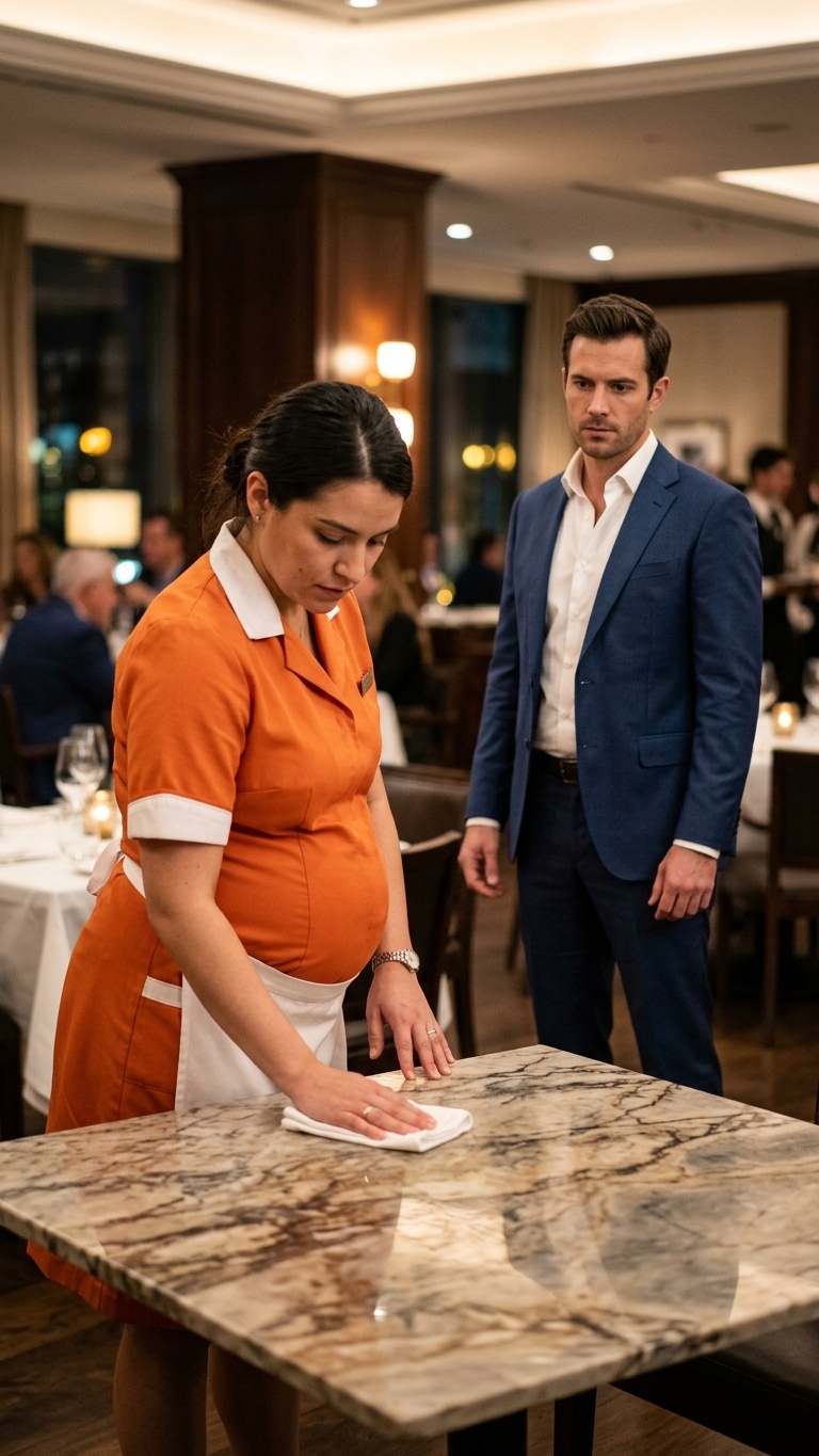 Humilló a su exesposa embarazada al verla limpiando mesas, hasta que descubrió el desgarrador sacrificio que ella hizo para salvarle la vida