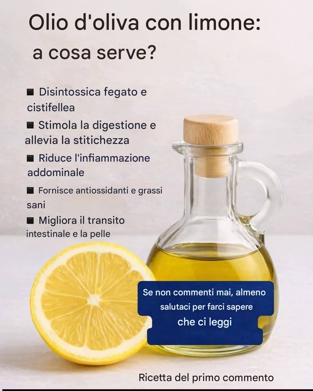 25 benefici per la salute derivanti dall’assunzione di olio d’oliva con limone ogni mattina