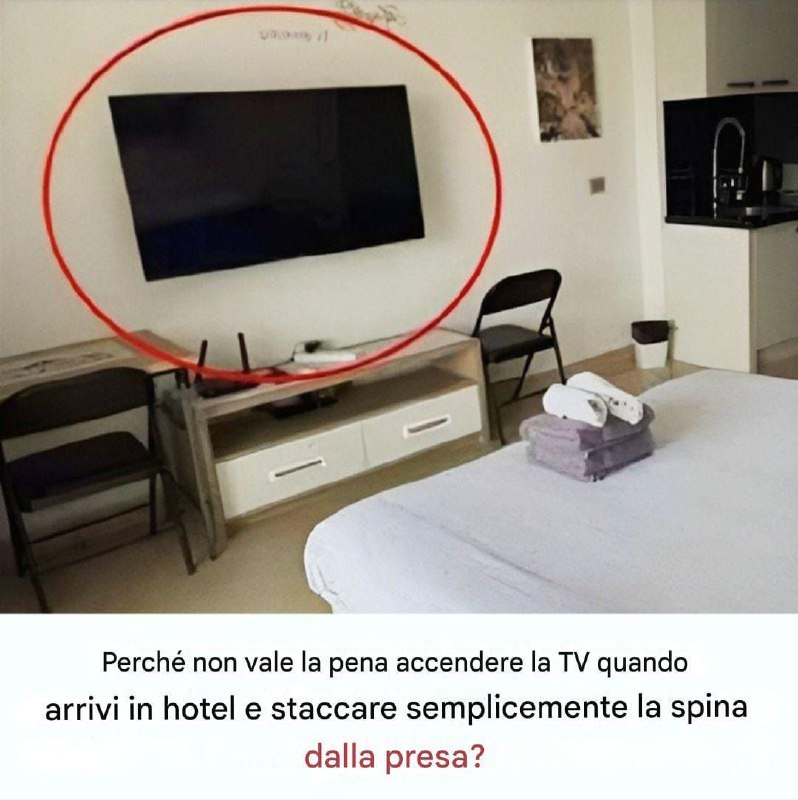 Segreti in hotel: perché è così importante staccare la TV subito dopo l’arrivo
