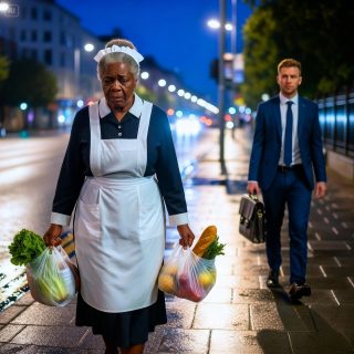 EL MULTIMILLONARIO SIGUIÓ EN SECRETO A SU VIEJA CRIADA DESPUÉS DEL TRABAJO, LO QUE DESCUBRIÓ LO DEJÓ SIN PALABRAS
