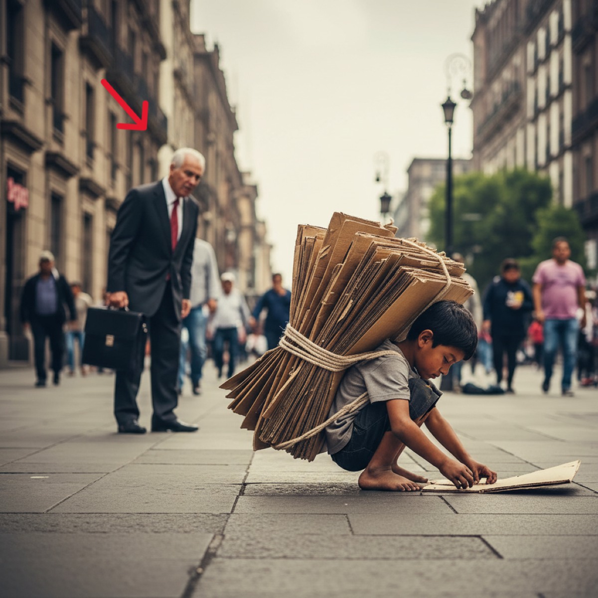 “MILLONARIO SIGUE A NIÑO QUE RECICLABA SOBRAS… LO QUE DESCUBRIÓ LO DEJÓ SIN PALABRAS”