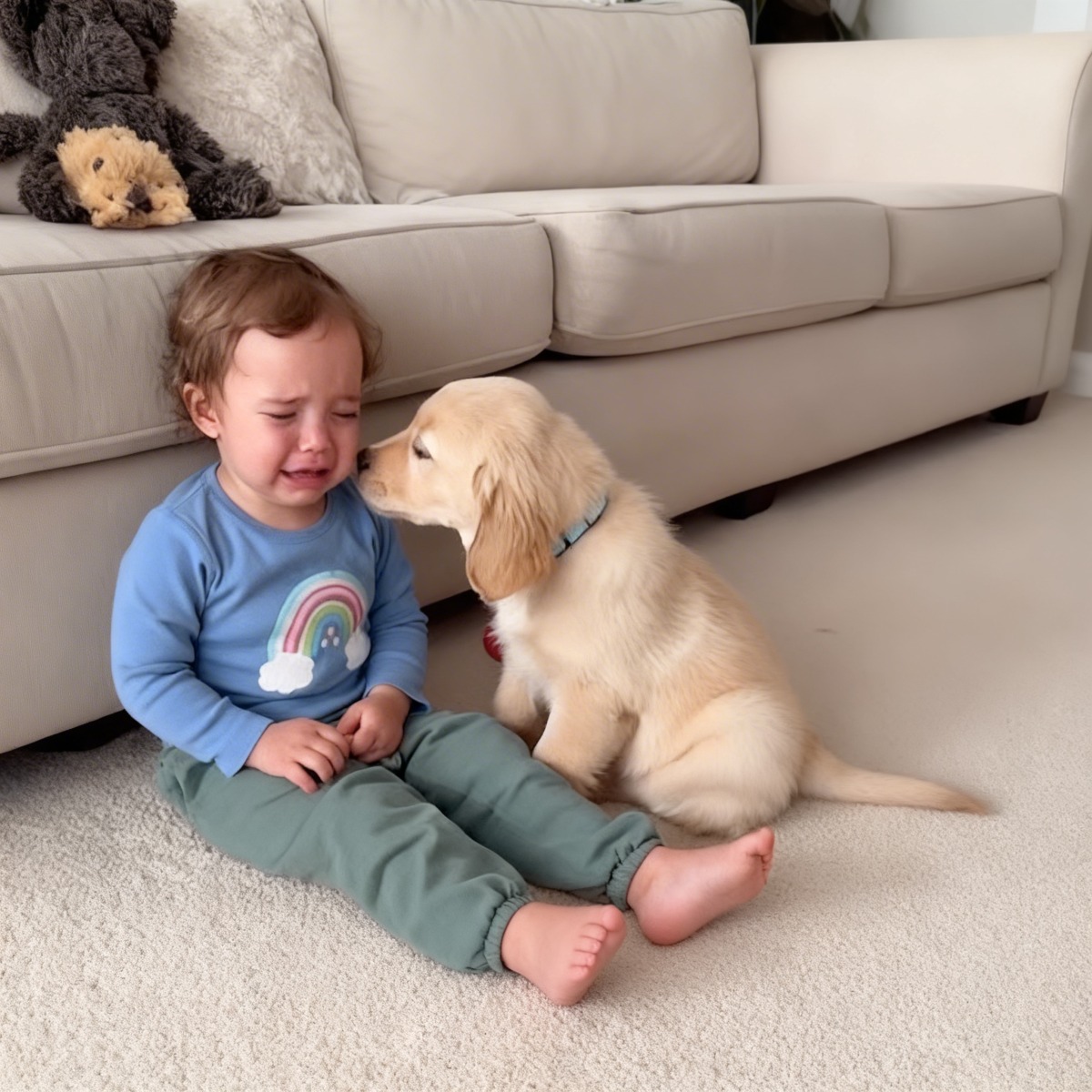 EL PERRO SEGUIA EMPUJANDO AL NIÑO PEQUEÑO. CUANDO EL VETERINARIO VIO POR QUÉ, LOS PADRES LLORARON.