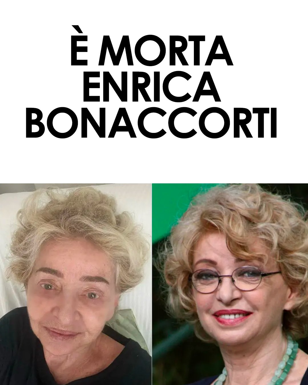 Addio a Enrica Bonaccorti, è morta a 76 anni dopo una malattia ↓