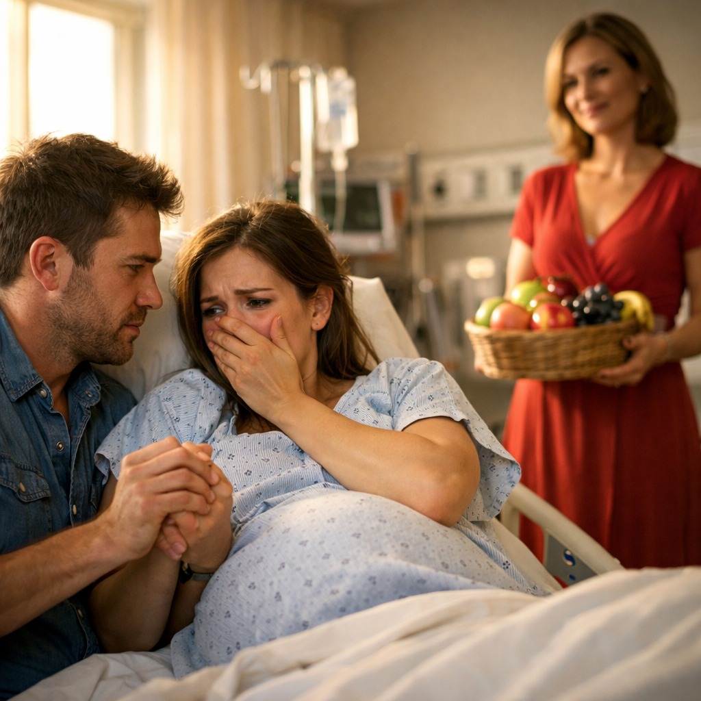 Mi esposo dijo que estaba en un viaje de negocios, pero cuando fui al hospital a visitar a mi amigo enfermo, de repente escuché su voz detrás de la puerta… y lo que escuché hizo que mi sangre se enfriara.