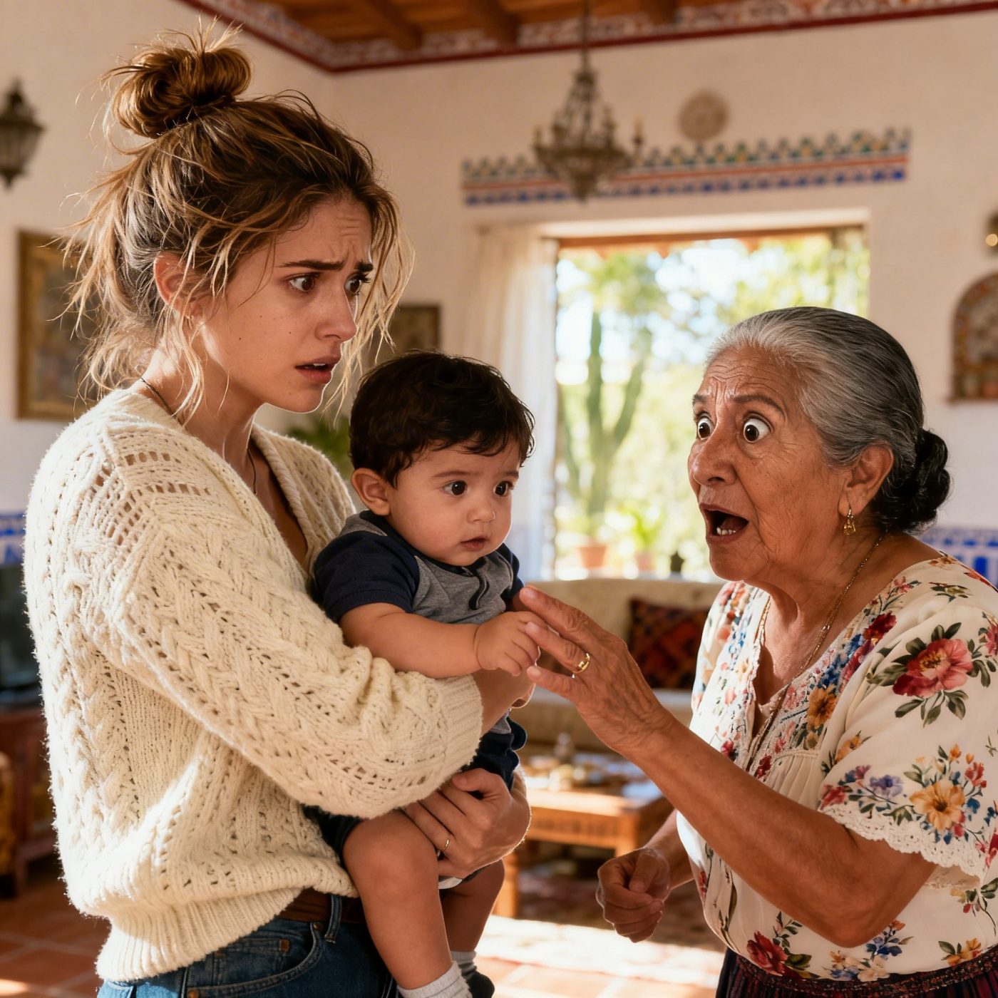 Cuando nació mi hijo, finalmente lo llevé a conocer a mi madre por primera vez. Tenía solo un año y todavía no podía hablar. Pero ese día, en el momento en que mi madre tocó su mano, su rostro cambió. De repente gritó: “¡Aléjate de este niño ahora mismo!” La miré confundido. “¿Qué quieres decir?” pregunté. Temblando, susurró: “Mira esto…”