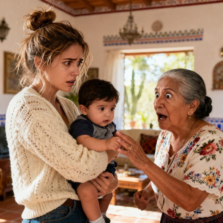 Cuando nació mi hijo, finalmente lo llevé a conocer a mi madre por primera vez. Tenía solo un año y todavía no podía hablar. Pero ese día, en el momento en que mi madre tocó su mano, su rostro cambió. De repente gritó: “¡Aléjate de este niño ahora mismo!” La miré confundido. “¿Qué quieres decir?” pregunté. Temblando, susurró: “Mira esto…”