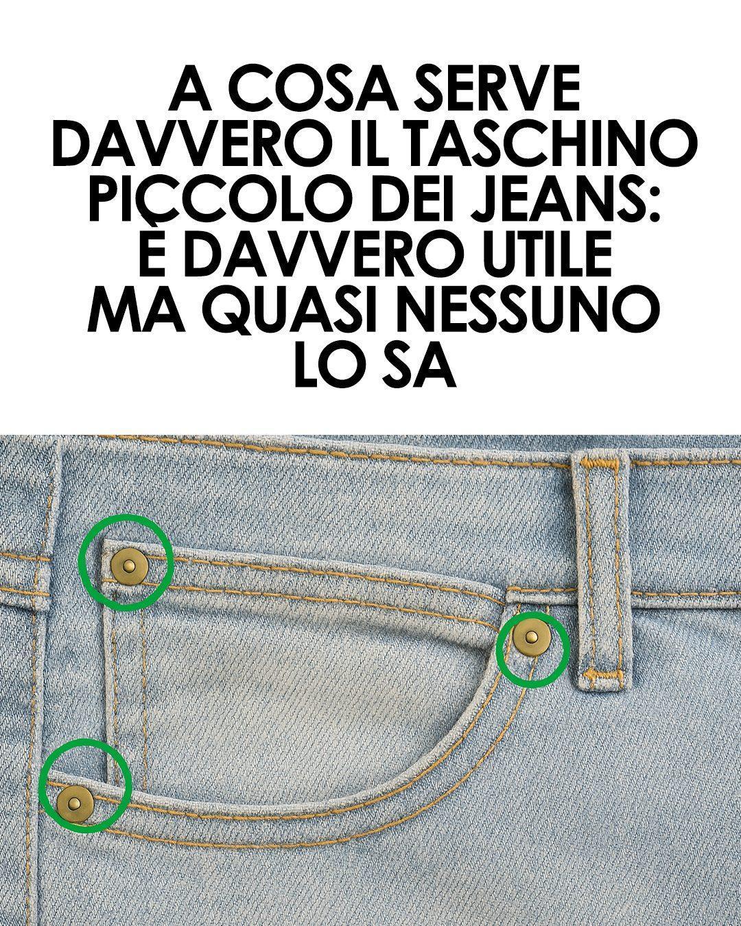 Sai a cosa serve davvero il taschino minuscolo nei jeans? Non è solo un dettaglio estetico! Ecco la sua origine e come puoi usarlo.