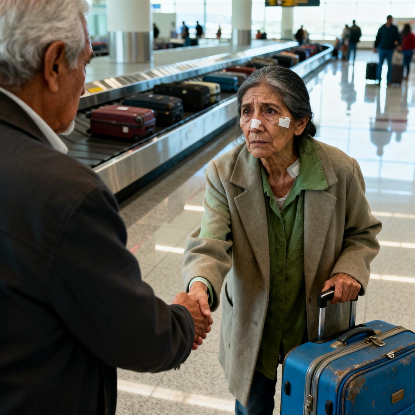 Acababa de salir de una cirugía arriesgada, con el cuerpo débil y el miedo todavía pegado a la piel. Escribí en el grupo familiar que mi vuelo aterrizaba a la una y pregunté si alguien podía recogerme.