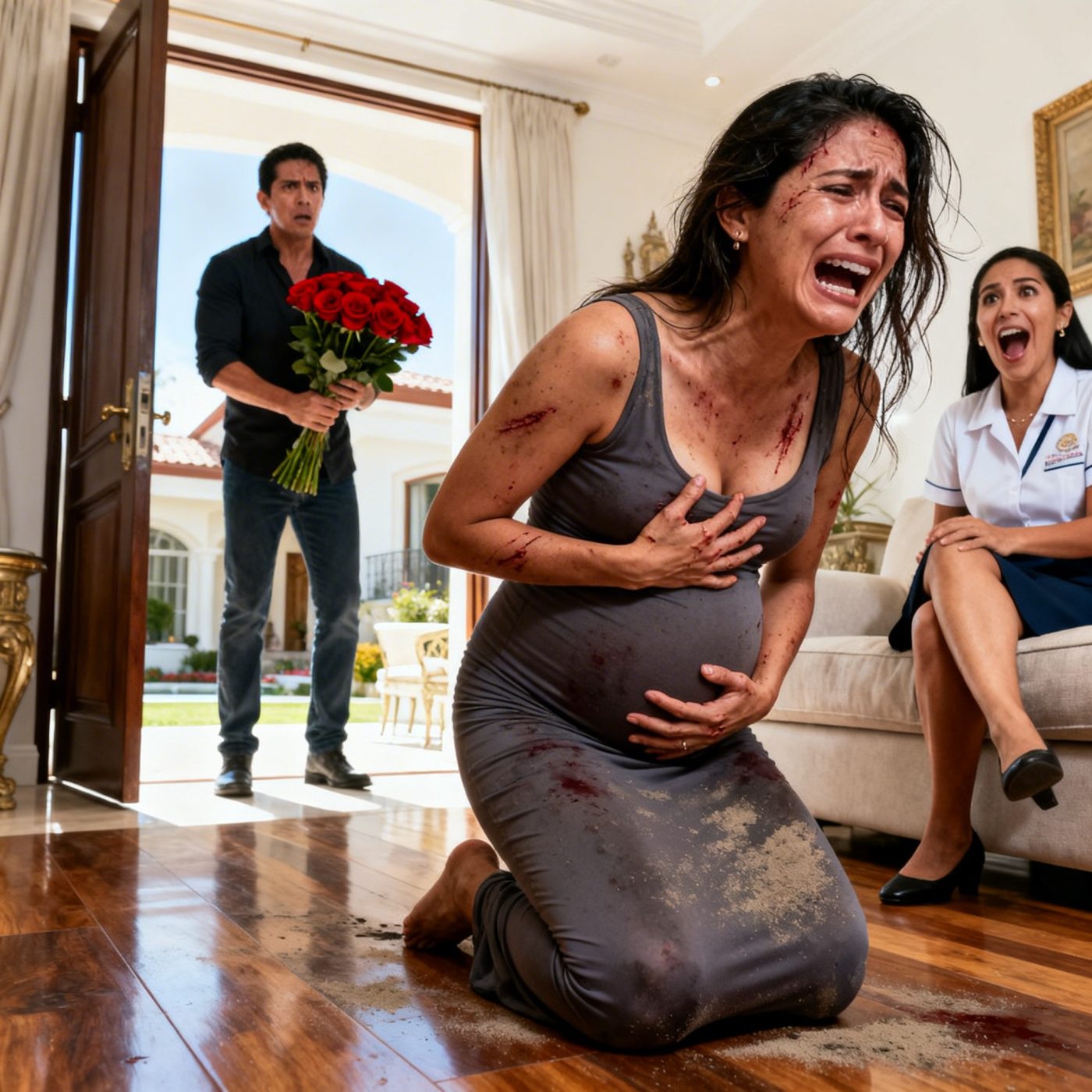 Llegué temprano a casa para darle una sorpresa a mi esposa embarazada.