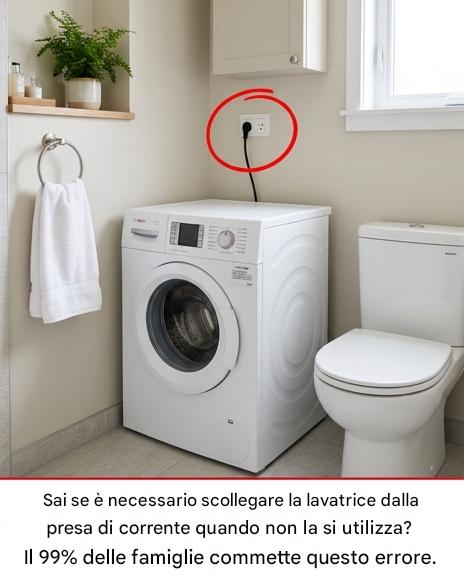 La lavatrice va scollegata dalla presa di corrente dopo l’uso?