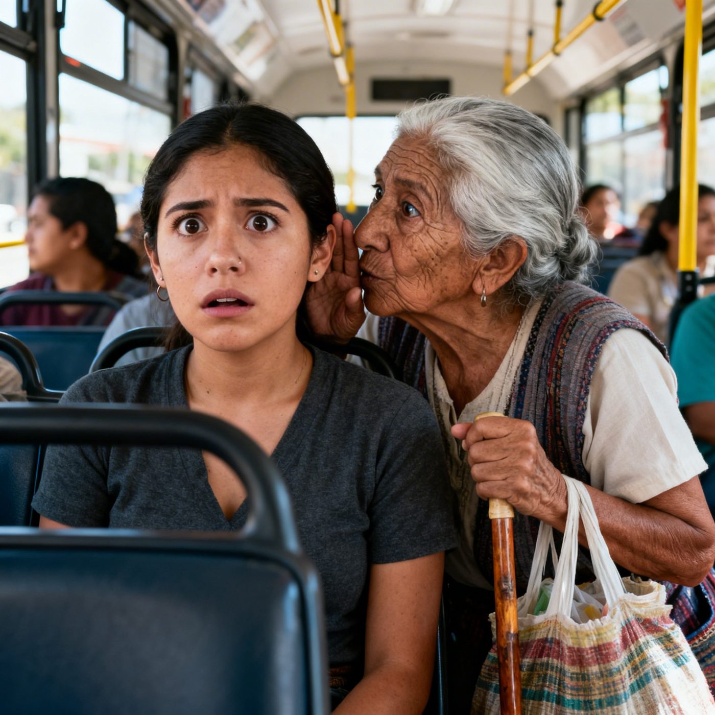 Le di mi asiento a una anciana en el autobús. Ella susurró: “Si tu marido te compra un collar, ponlo en agua primero”. Esa noche, aprendí que su regalo no era amor… era una sentencia de muerte.