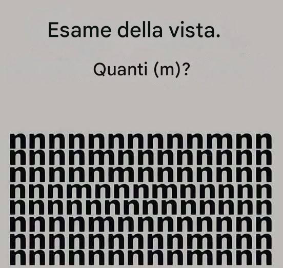 Riesci a trovare la “M” nascosta?