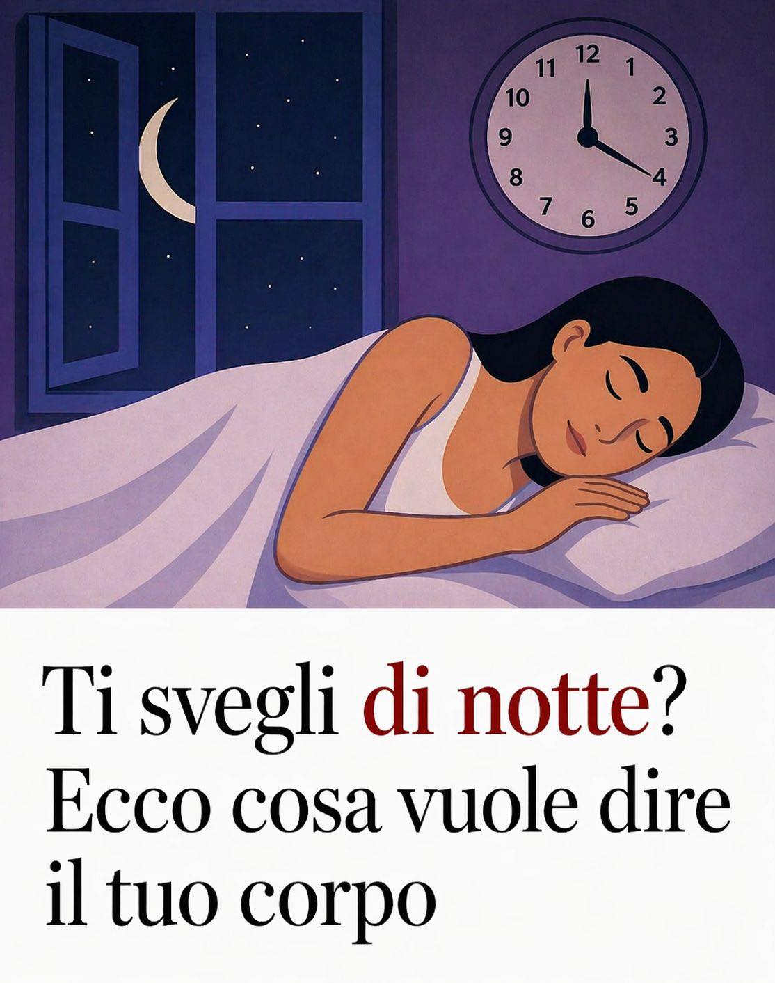 Sapevi che svegliarsi alle 3 o alle 4 del mattino è un chiaro segno di.. Altro…